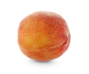 Photo of Fresh sweet peach on white background