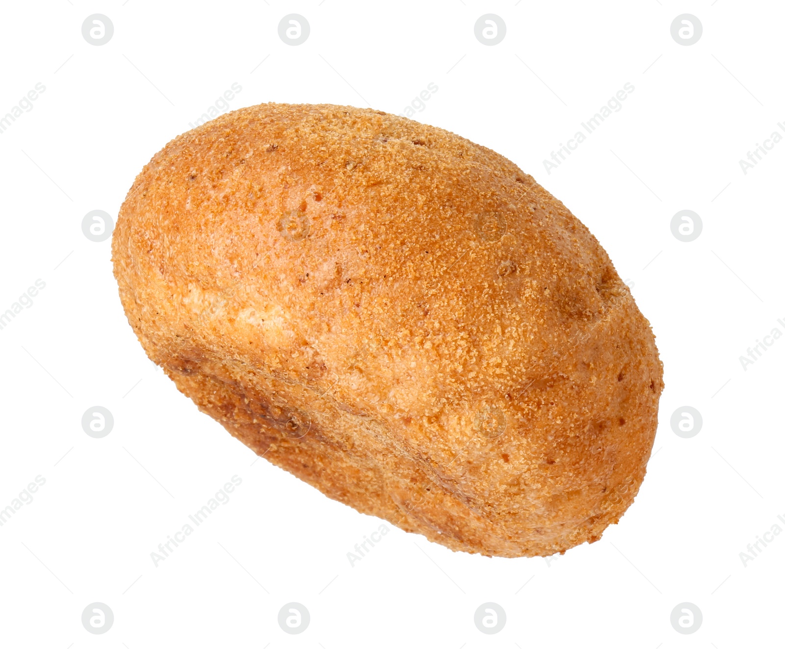 Photo of One fresh burger bun isolated on white