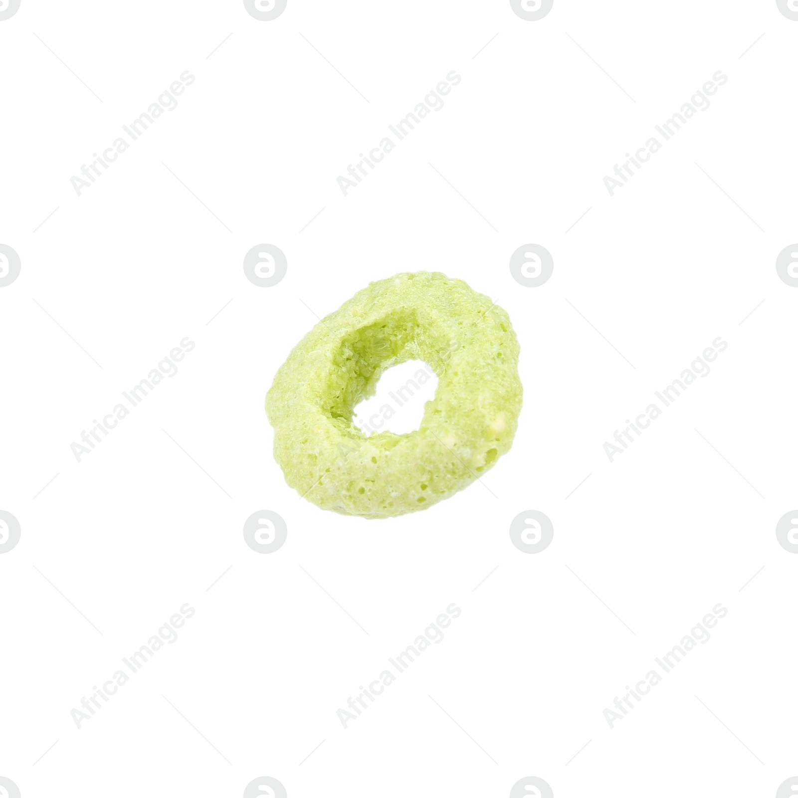 Photo of Sweet tasty corn ring isolated on white