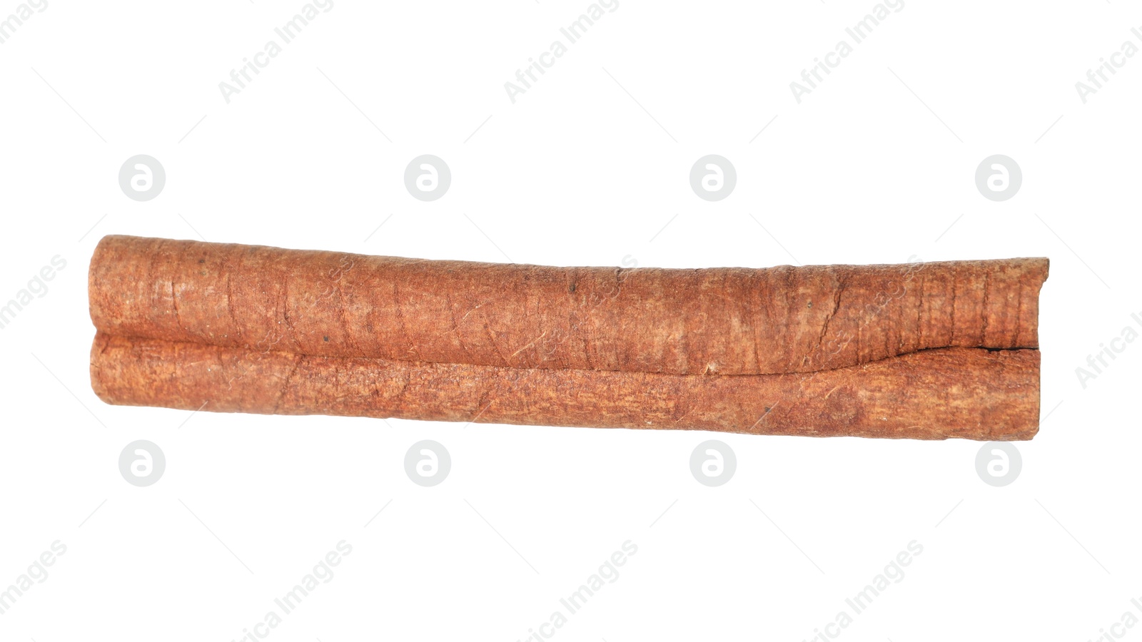 Photo of One aromatic cinnamon stick isolated on white