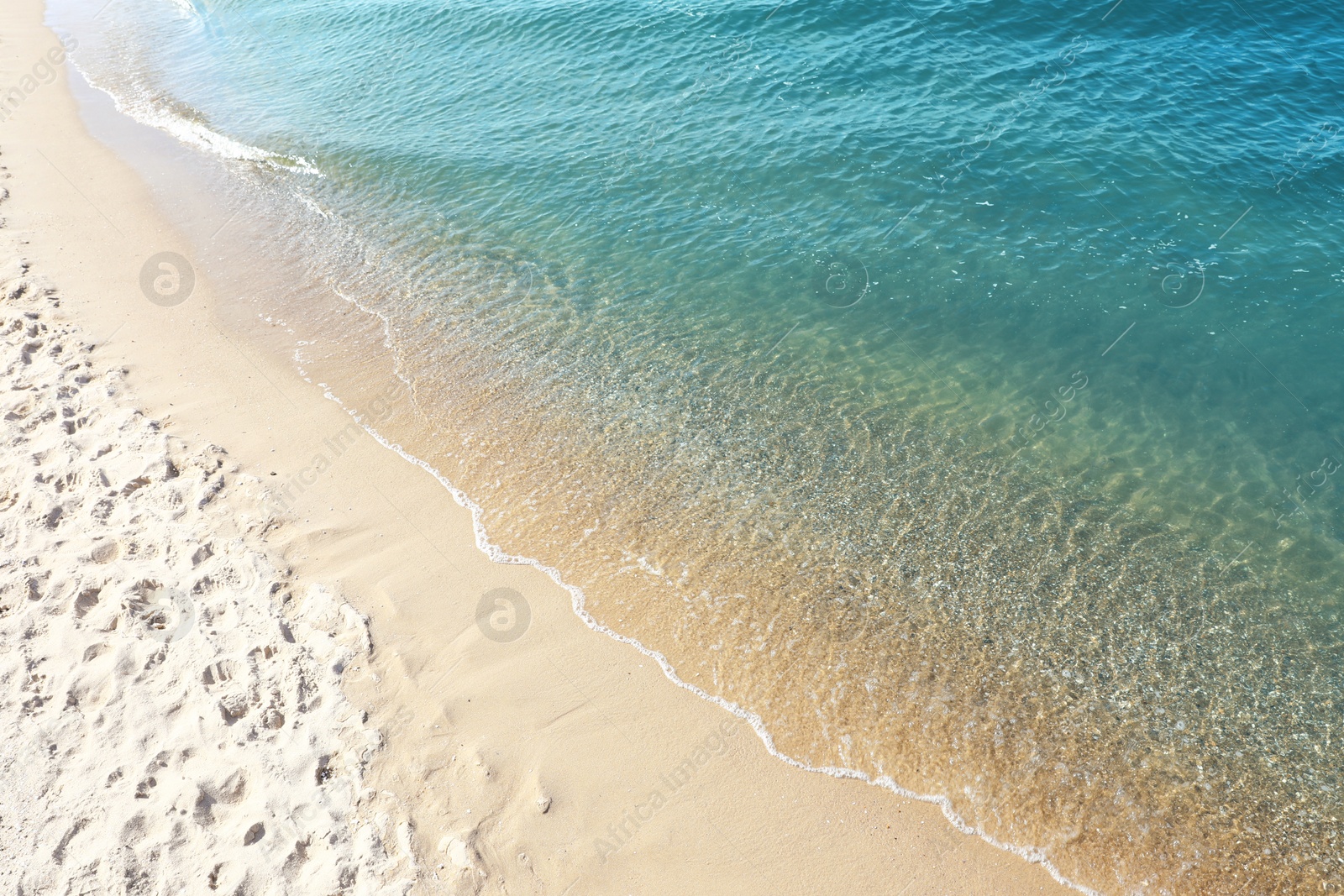 Photo of Sandy beach near sea on sunny day