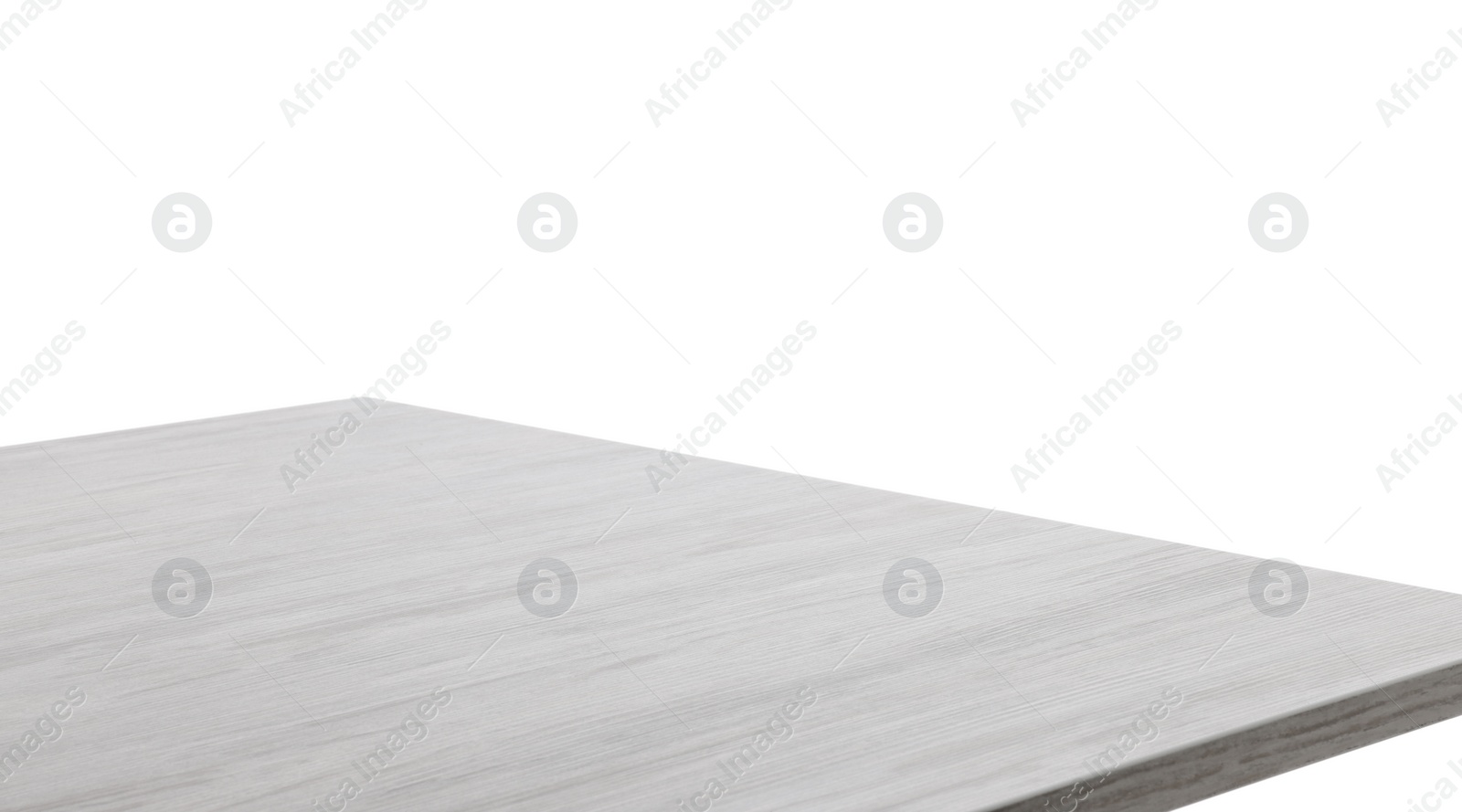 Photo of Empty light wooden table isolated on white