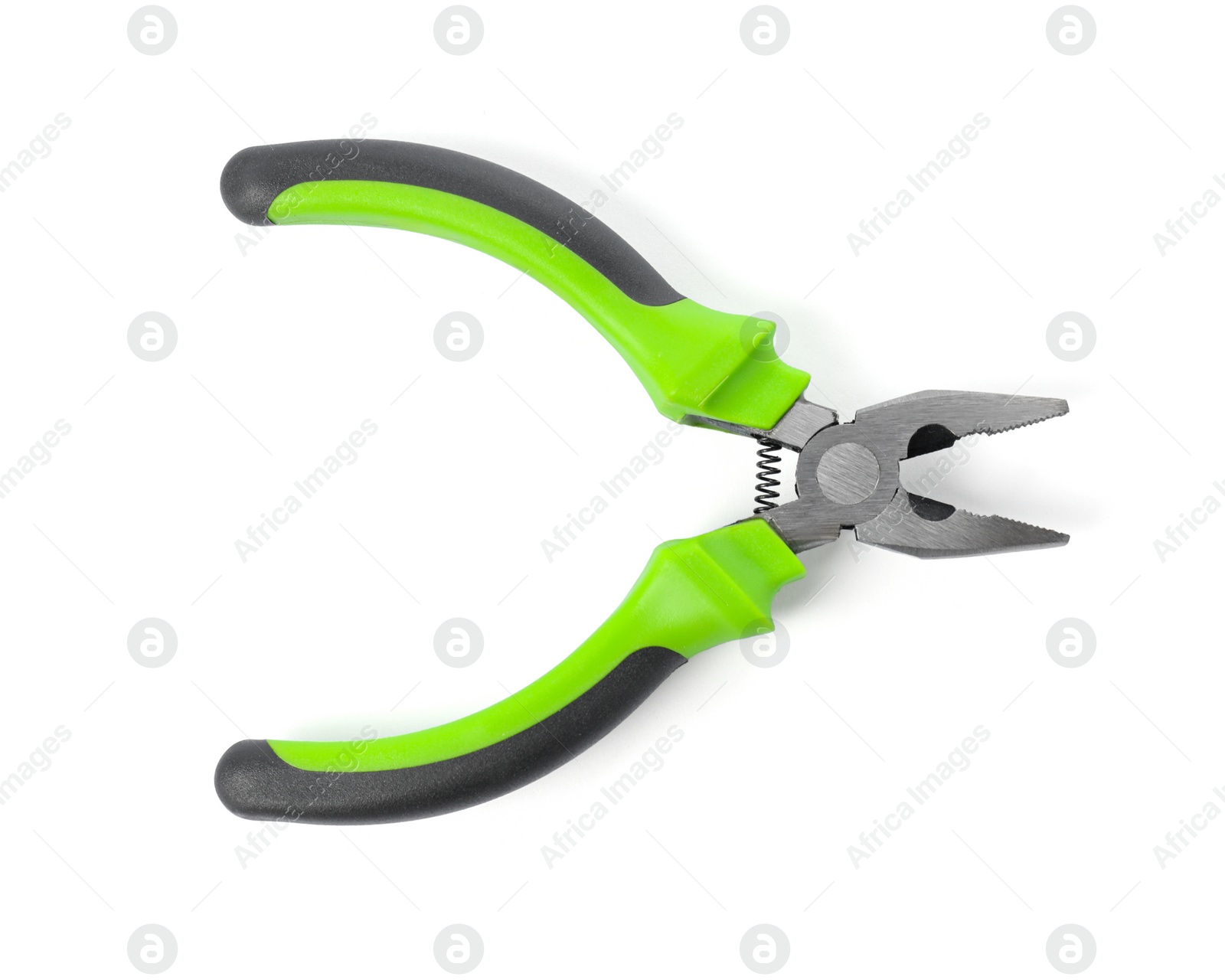 Photo of One combination pliers isolated on white, top view