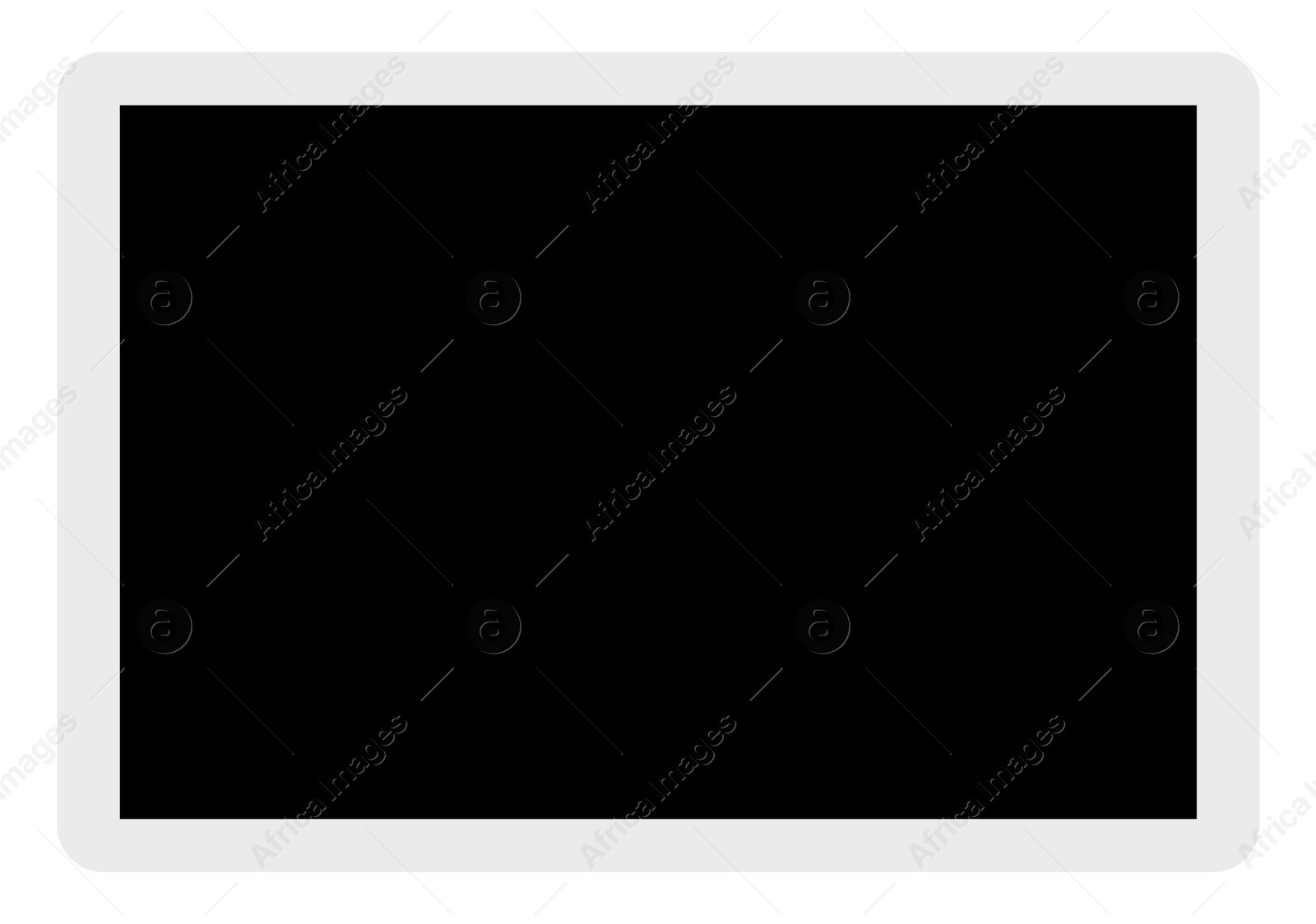 Image of Black rectangular with white frame, mockup for design. Paper photo 