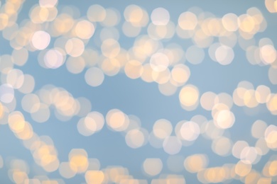 Photo of Blurred view of beautiful lights. Bokeh effect