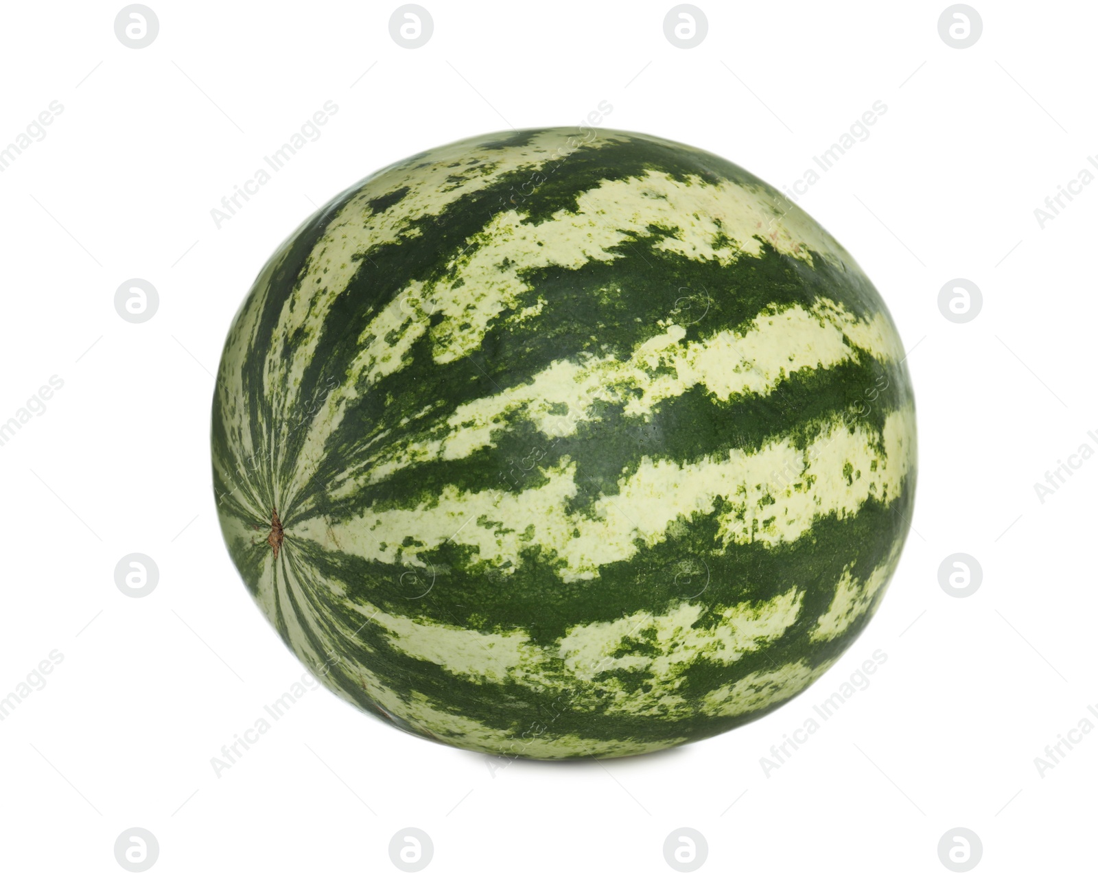 Photo of Delicious ripe whole watermelon isolated on white