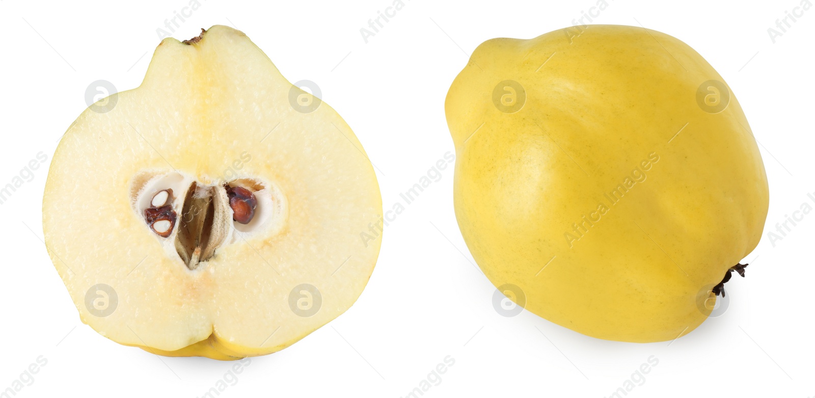 Image of Fresh ripe quince fruits isolated on white