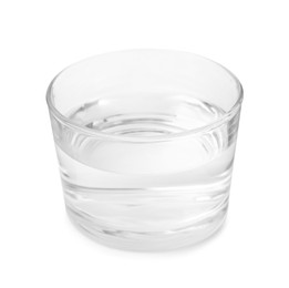 Photo of Vinegar in glass bowl isolated on white