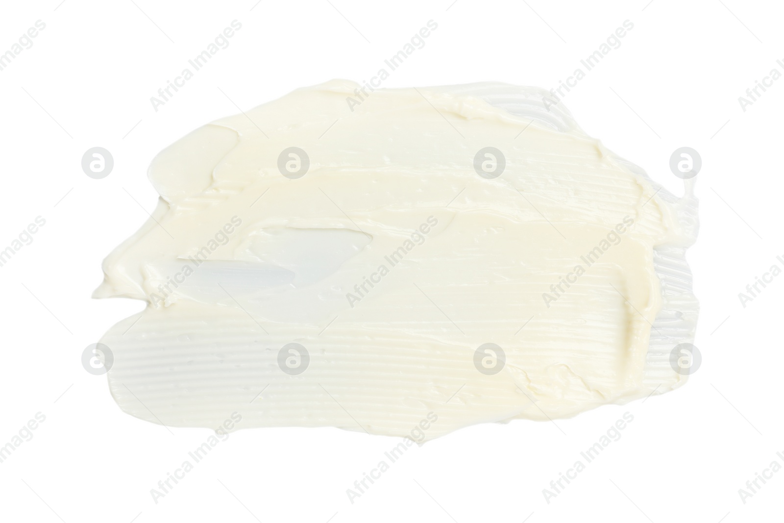 Photo of Tasty butter on white background, top view