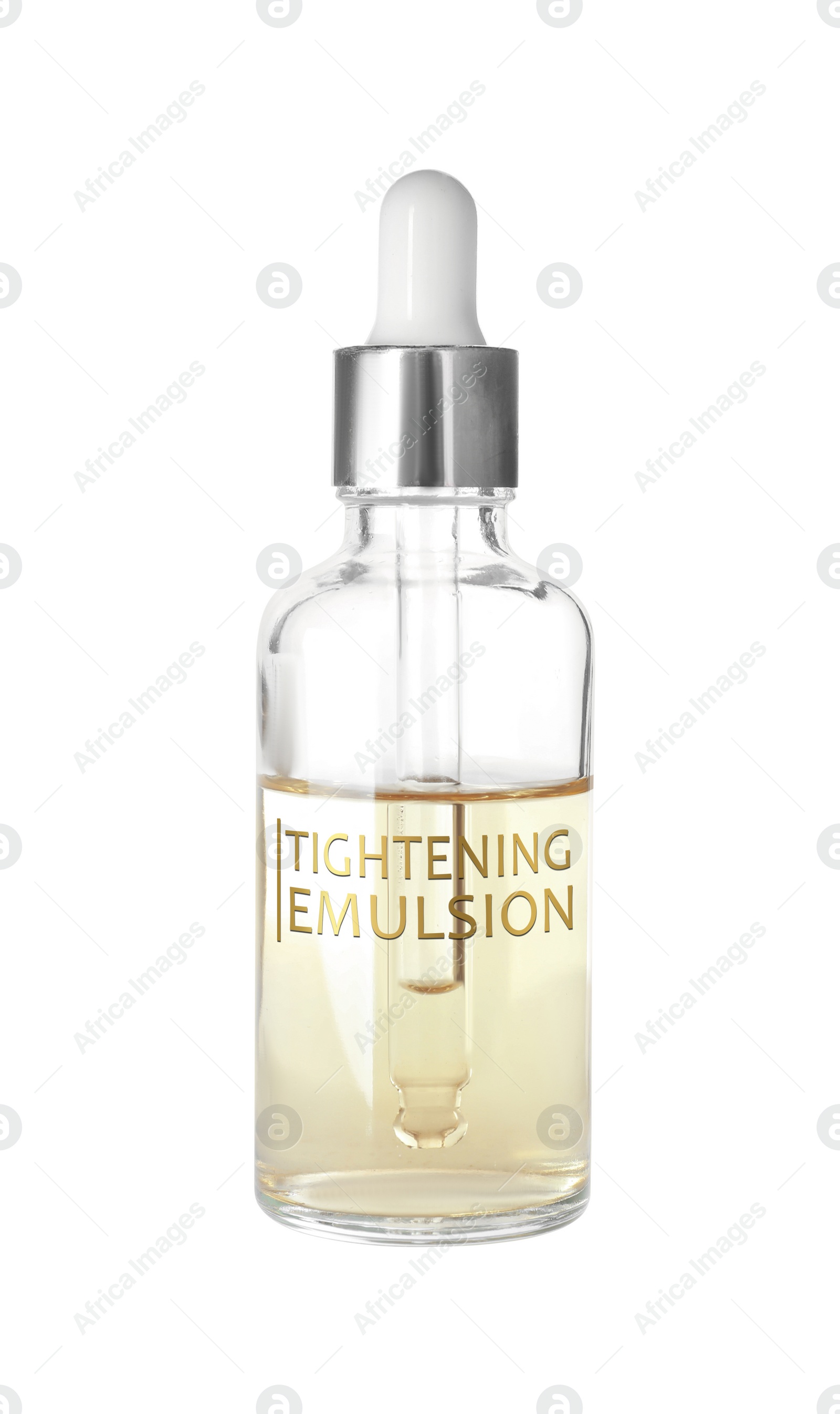 Image of Bottle of tightening oil isolated on white