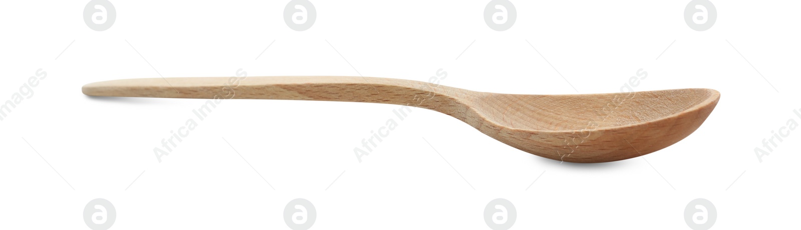 Photo of Wooden spoon isolated on white. Cooking utensil