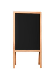 Image of Blank advertising A-board on white background. Mockup for design