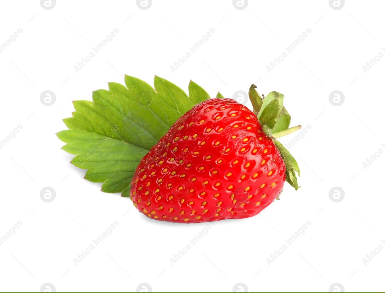 Photo of Fresh ripe red strawberry isolated on white