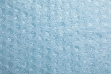 Photo of Texture of bubble wrap as background, top view