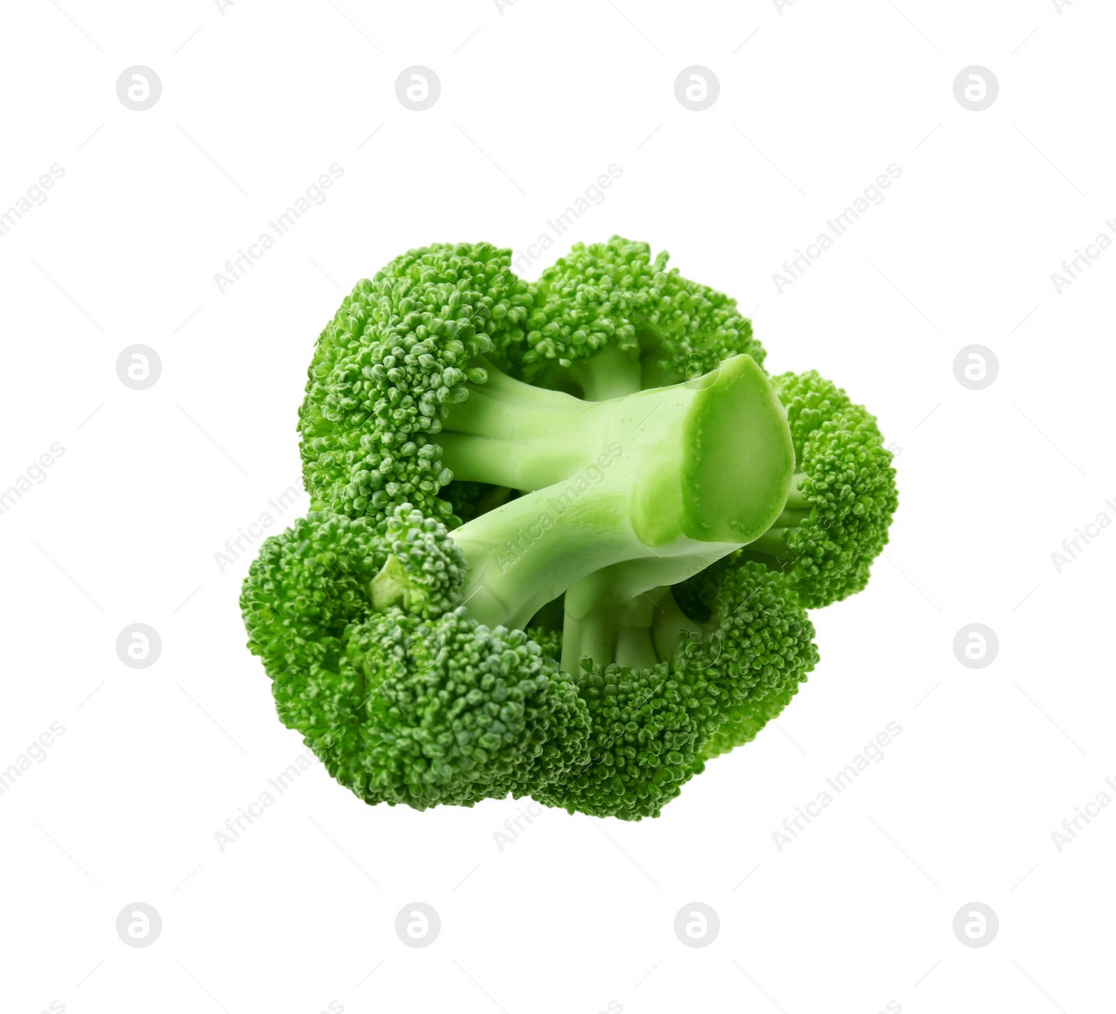 Photo of Fresh raw green broccoli isolated on white