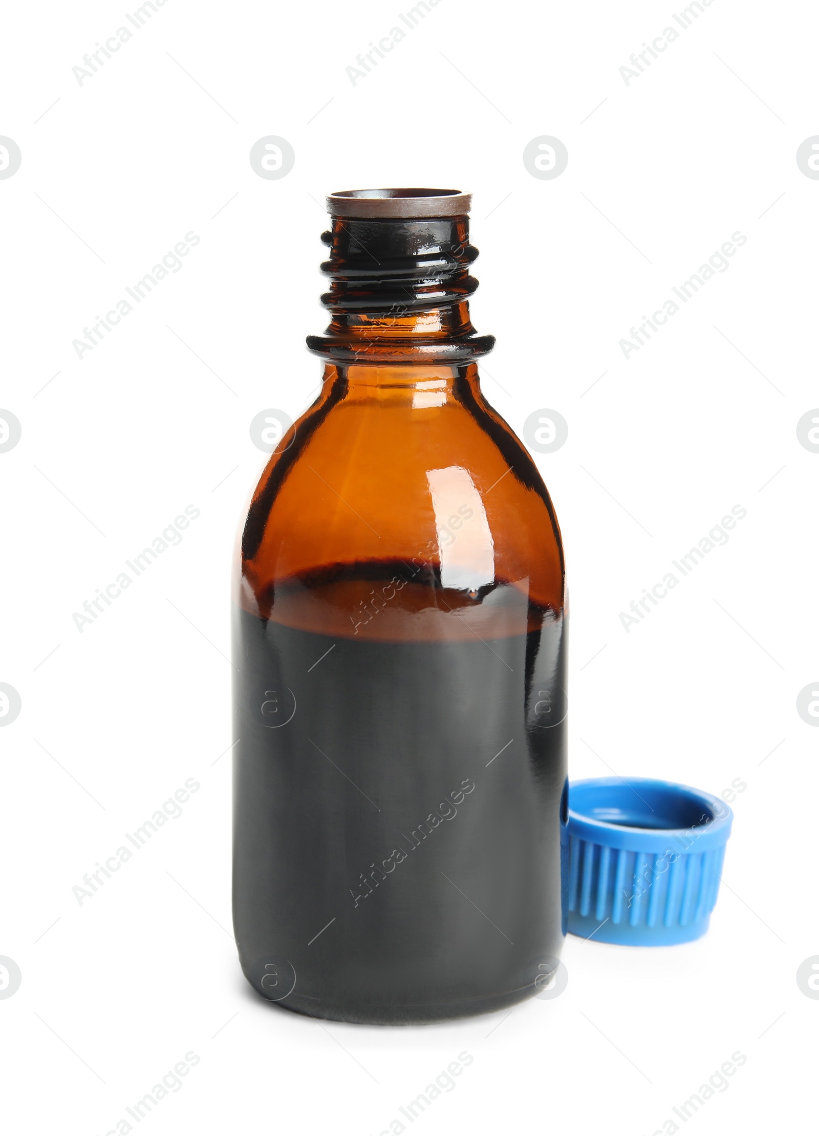 Photo of Bottle of medical iodine isolated on white