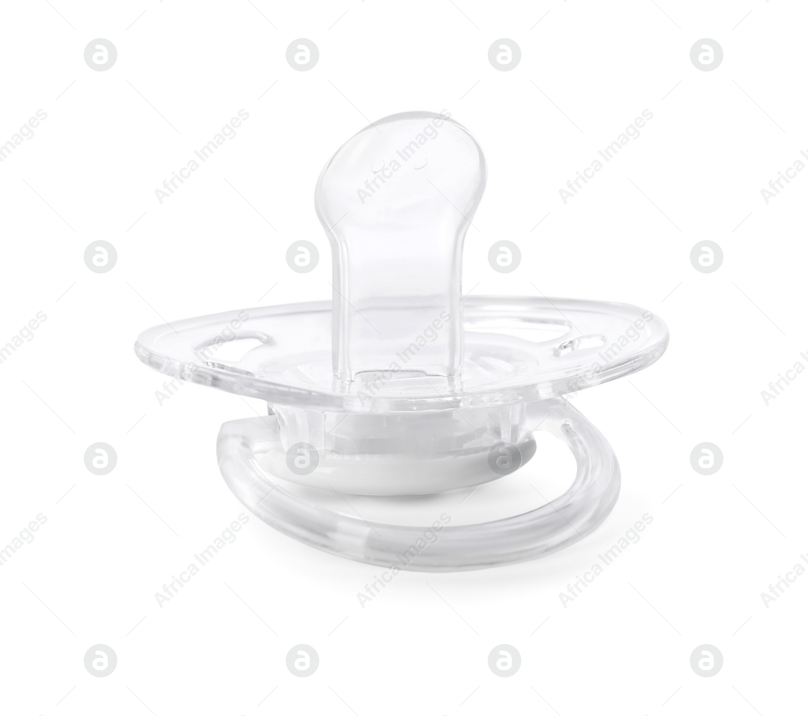 Photo of One new baby pacifier isolated on white