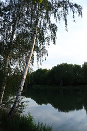 Picturesque view of beautiful lake in morning