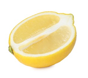 Photo of Half of fresh lemon isolated on white