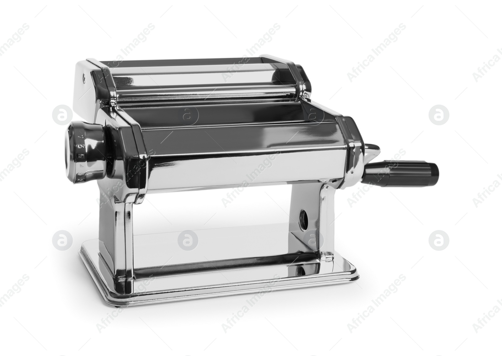 Photo of Modern pasta maker machine isolated on white