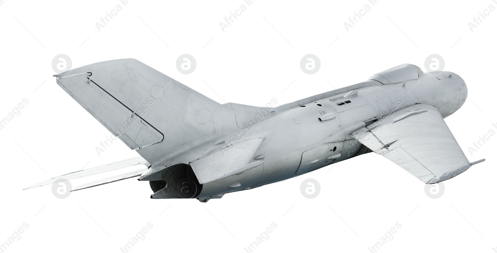 Image of Jet fighter isolated on white, banner design. Military machinery