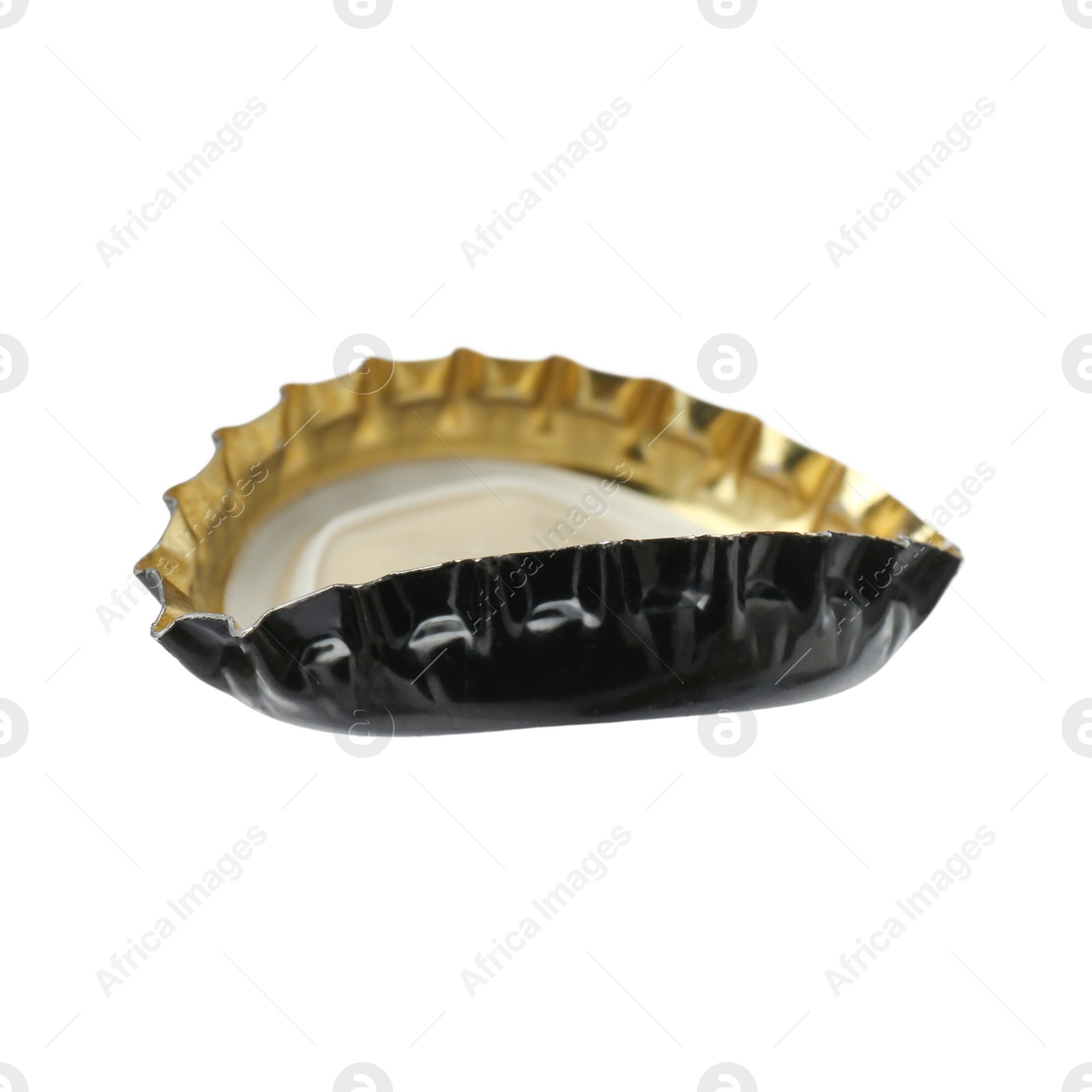 Photo of One beer bottle cap isolated on white