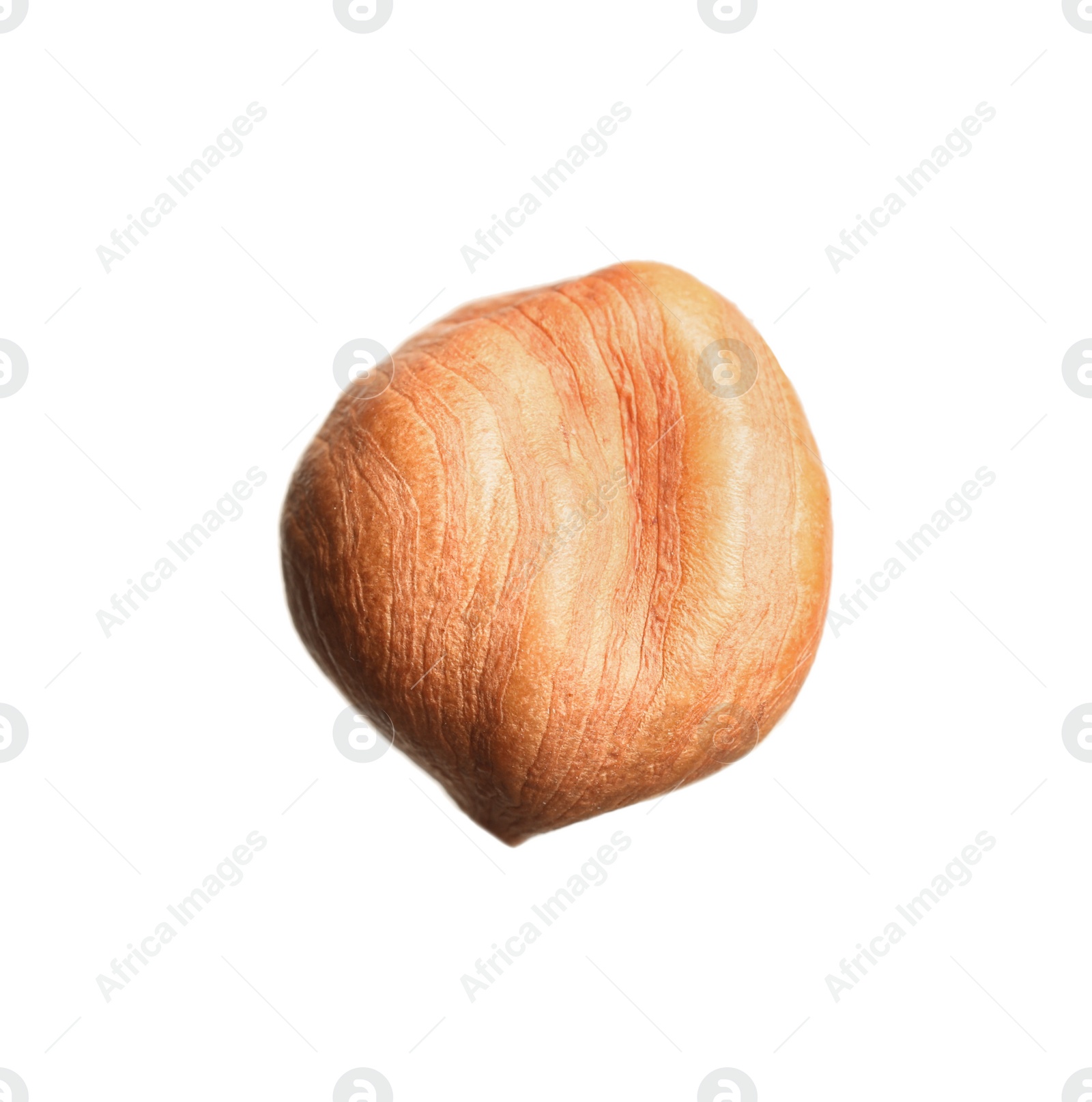 Photo of Tasty organic hazelnut isolated on white. Healthy snack