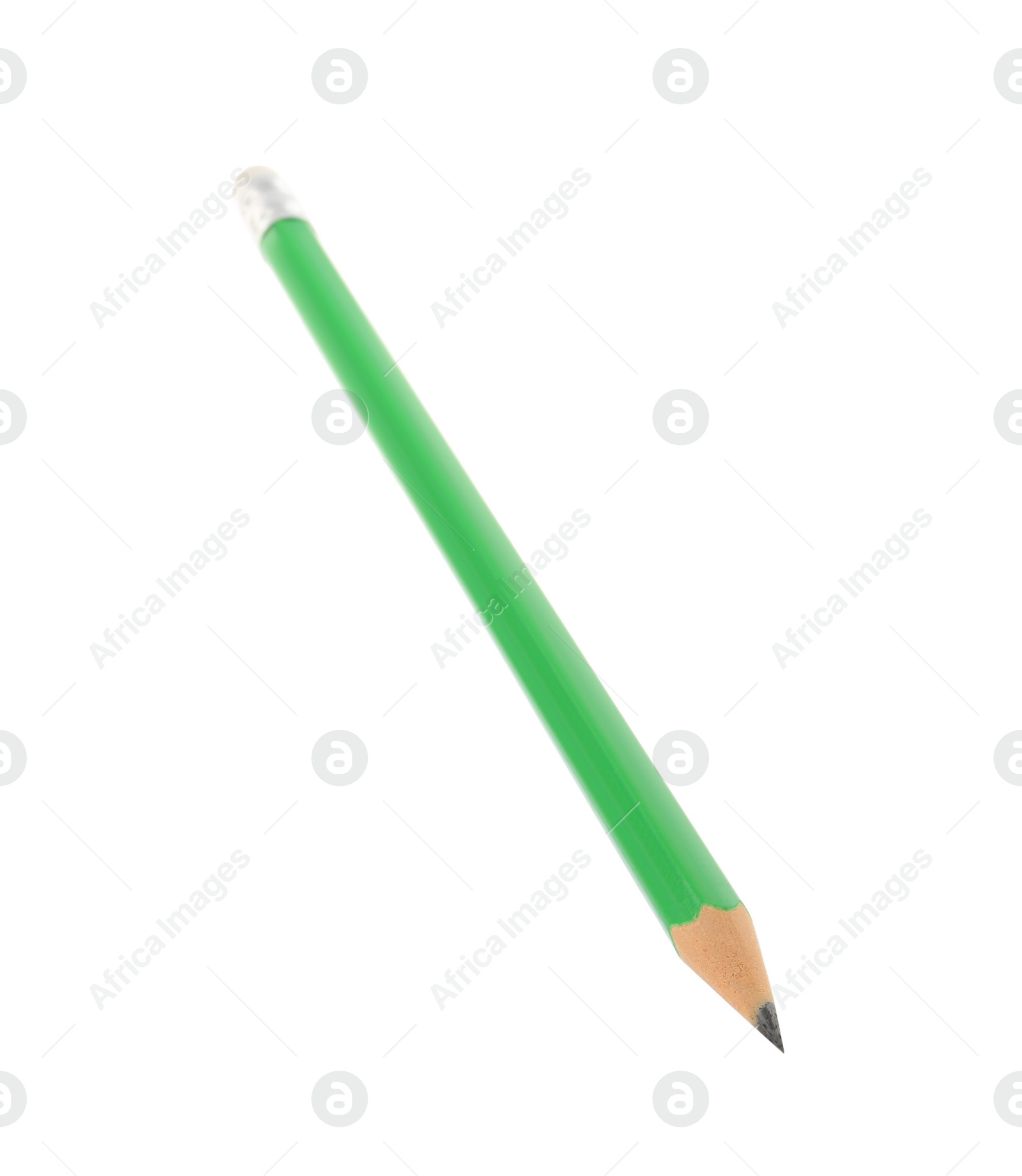 Photo of Sharp graphite pencil isolated on white. School stationery