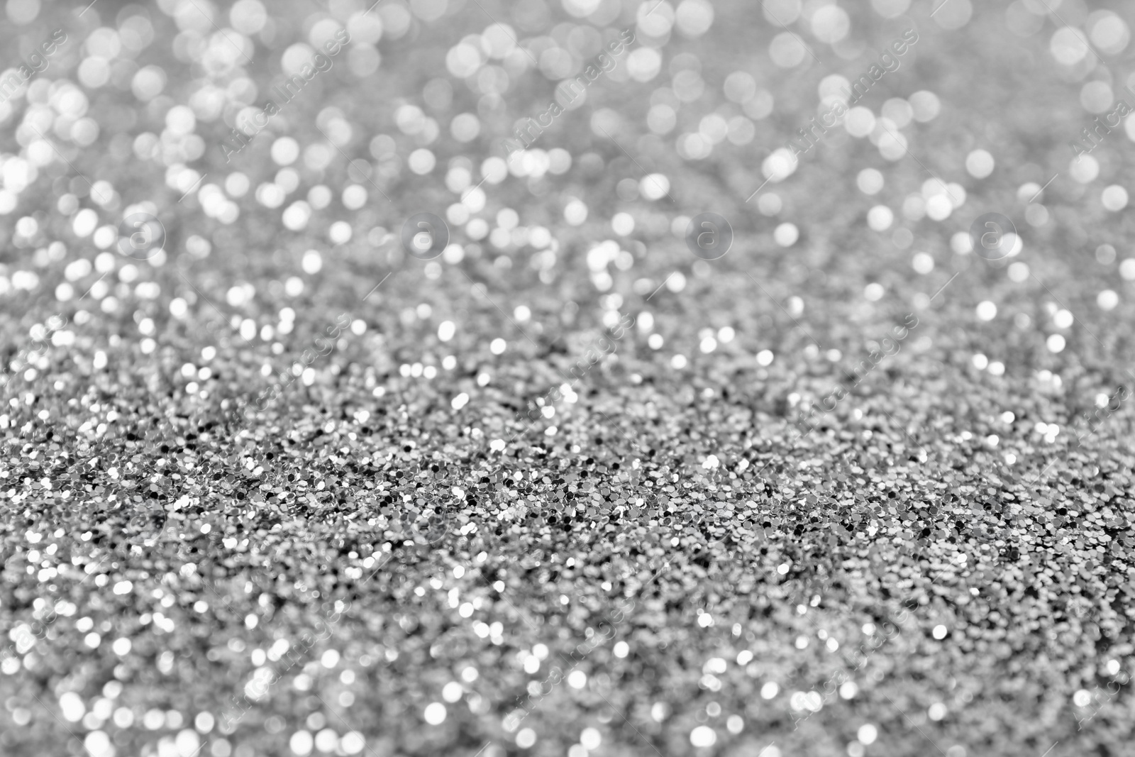 Image of Texture of silver glitter as background, closeup