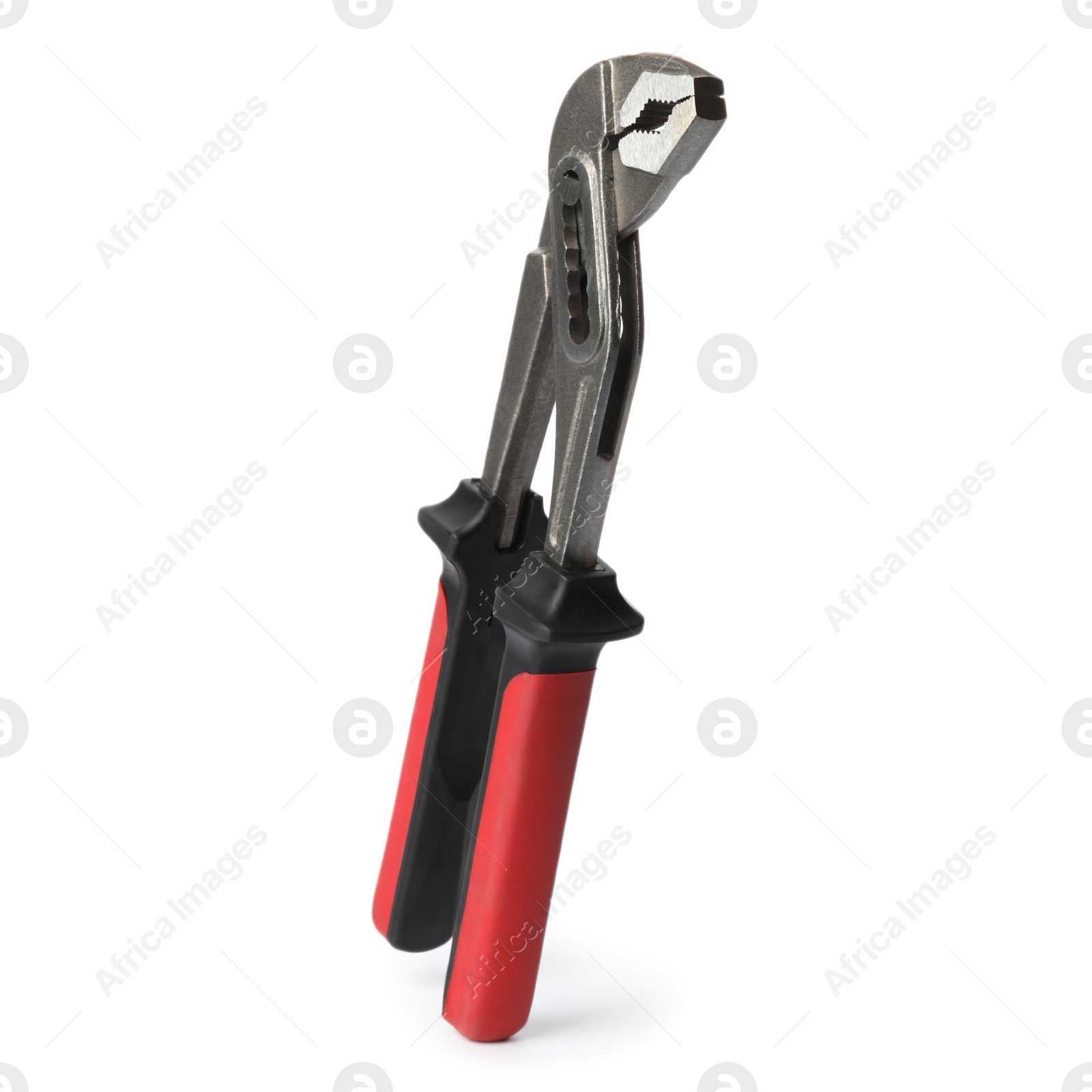 Photo of Adjustable pliers isolated on white. Construction tool