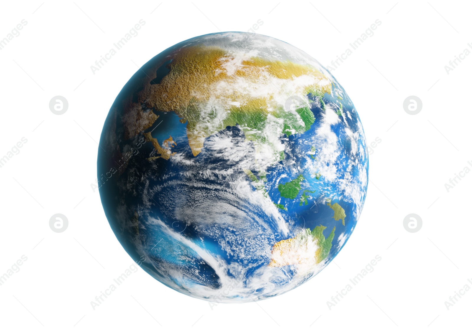 Illustration of  planet Earth on white background