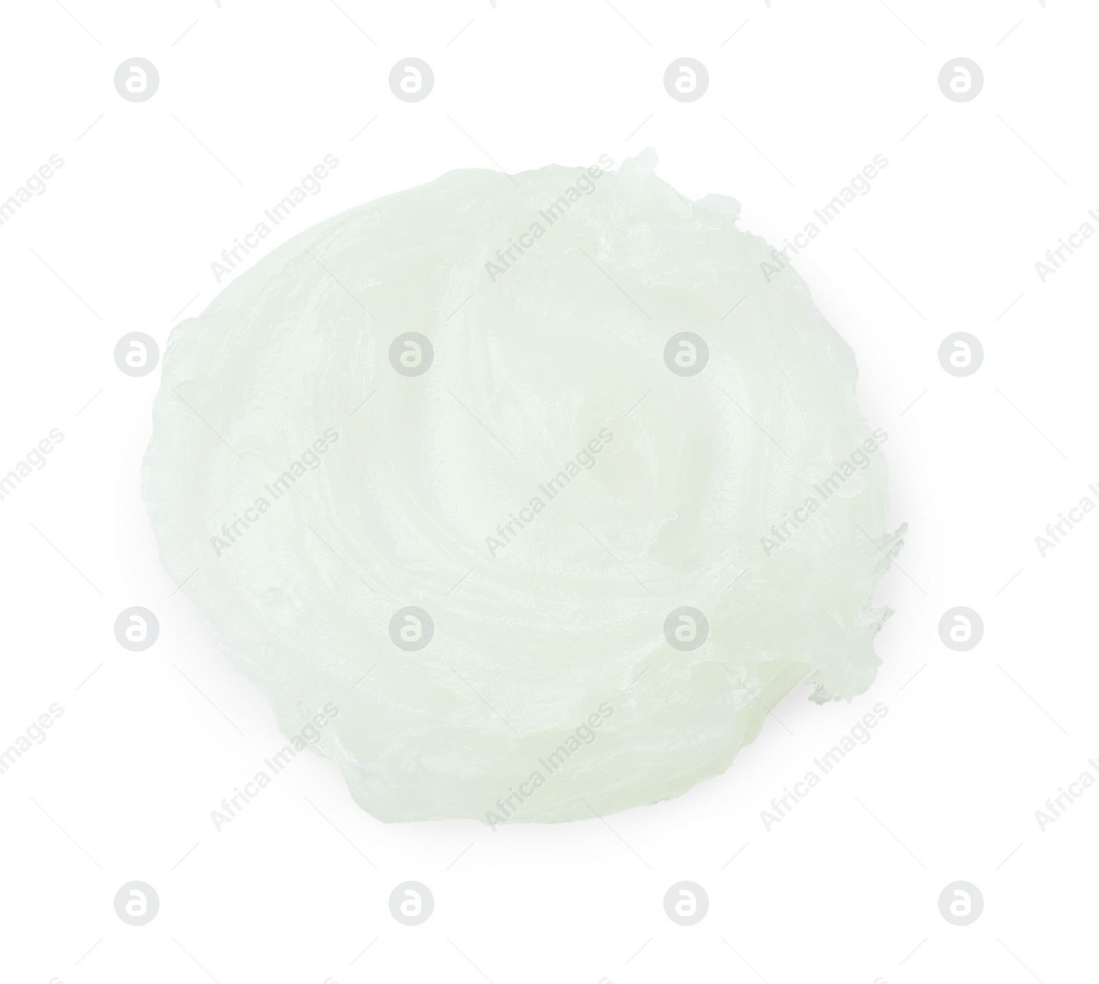Photo of Sample of cosmetic petrolatum isolated on white, top view