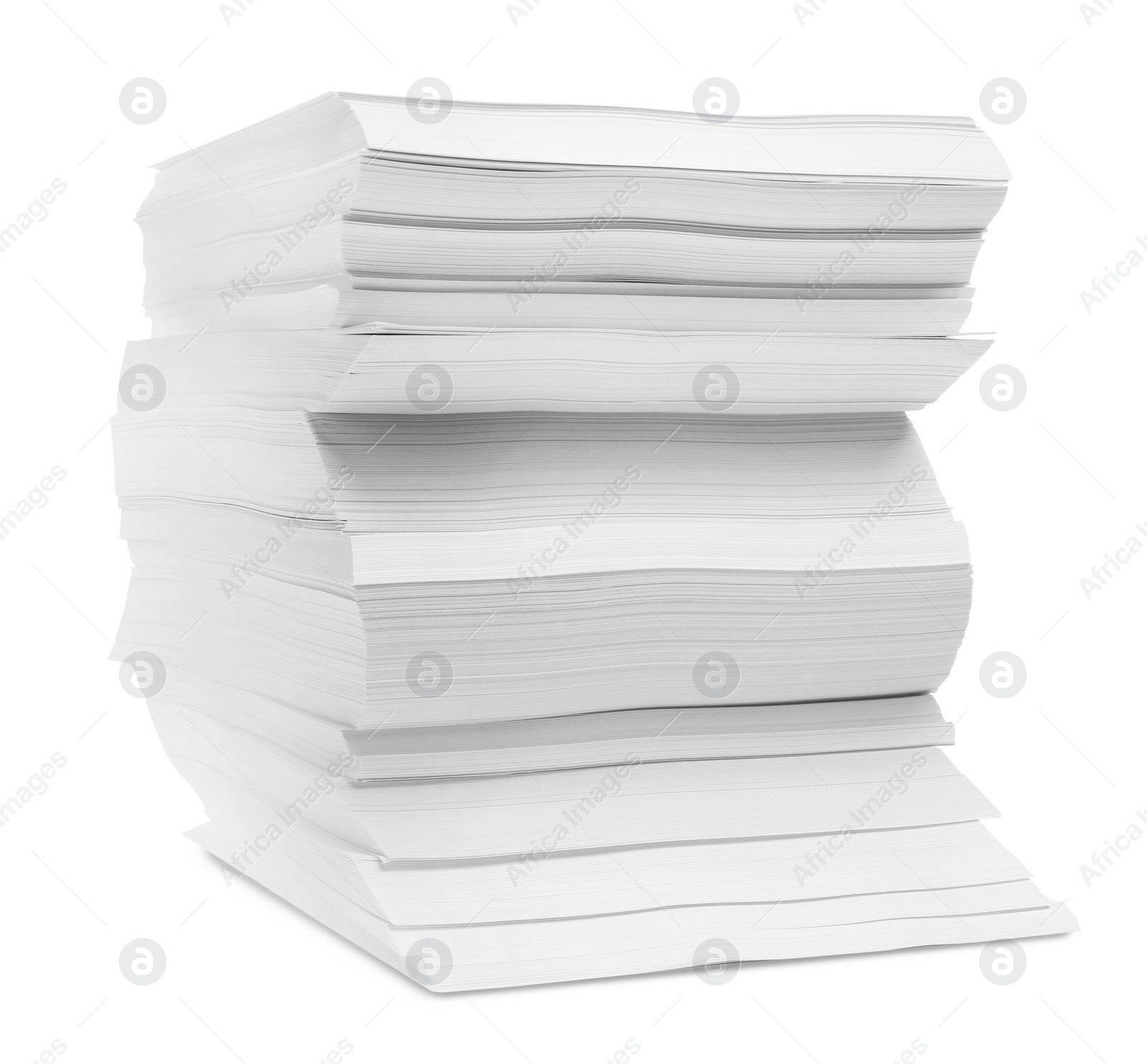 Photo of Stack of paper sheets isolated on white