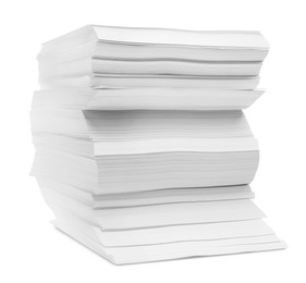 Photo of Stack of paper sheets isolated on white