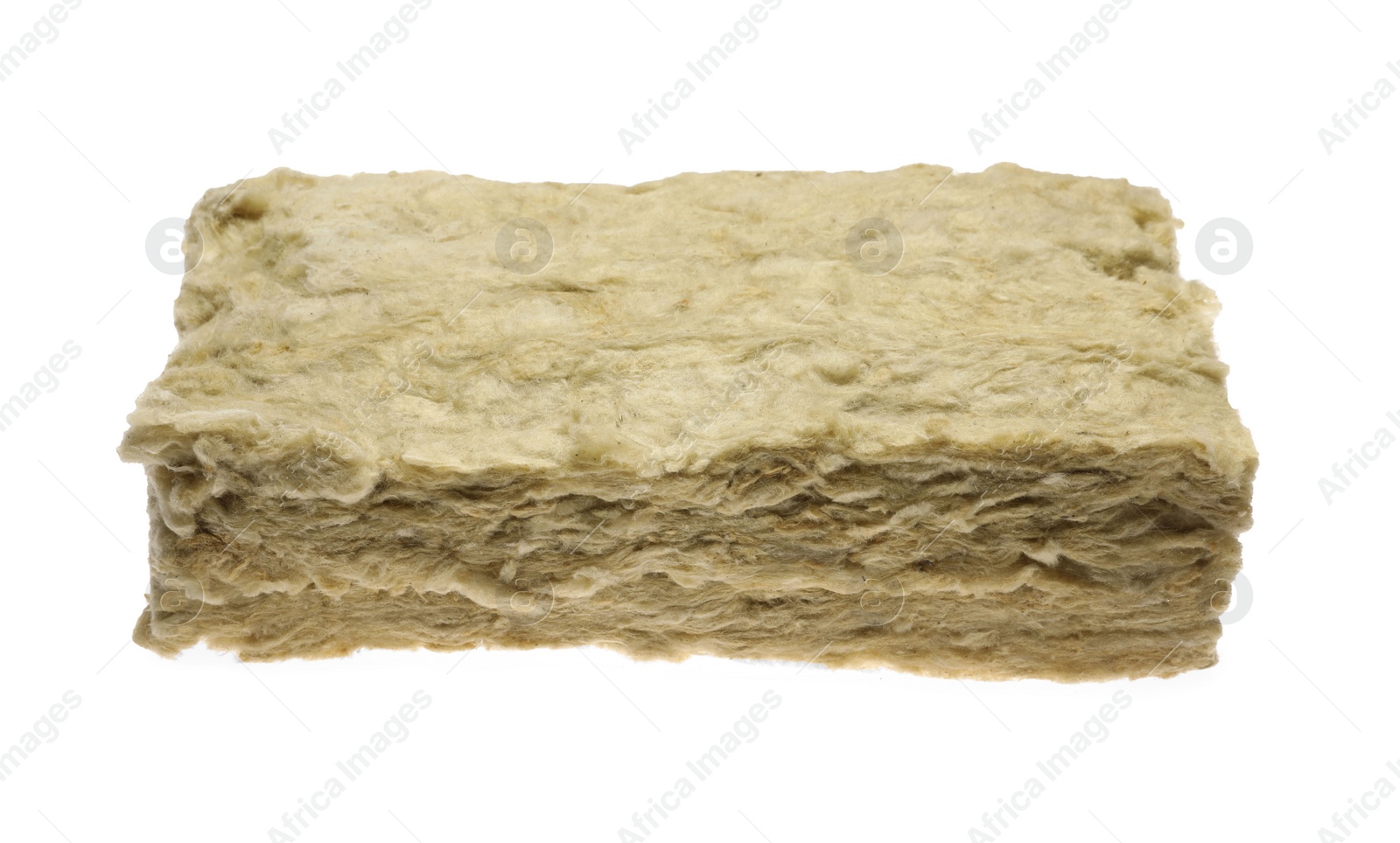 Photo of Layers of thermal insulation material on white background