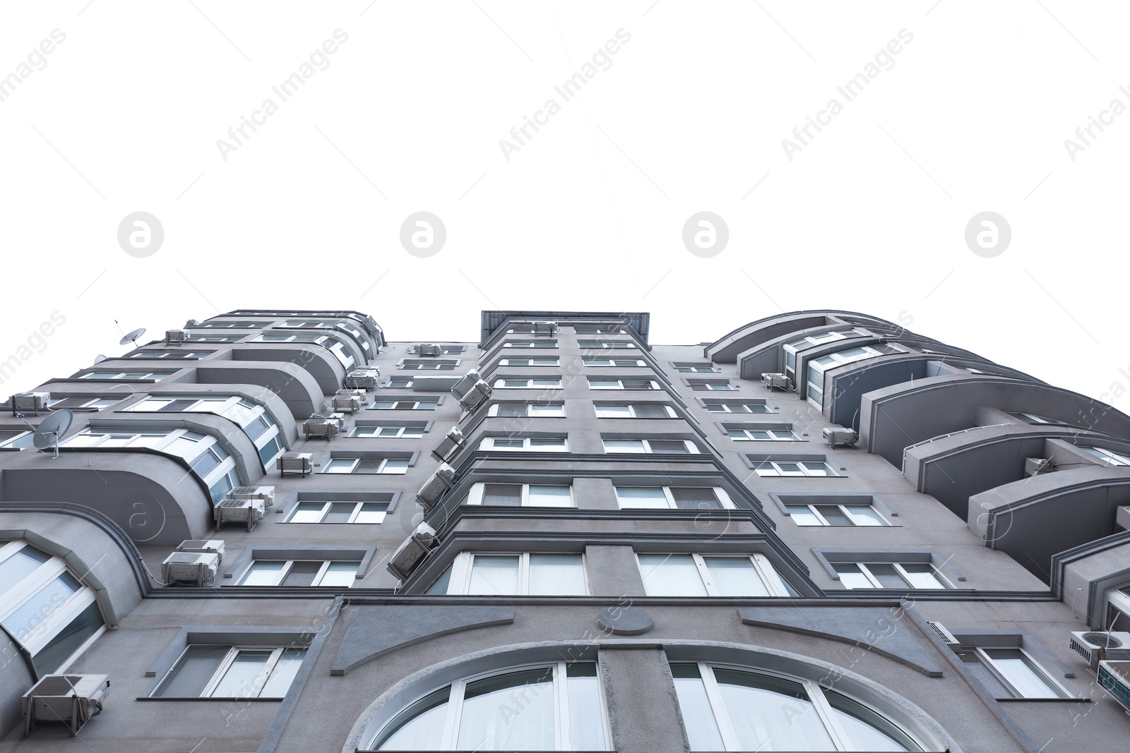 Photo of Modern office building with tinted windows against sky