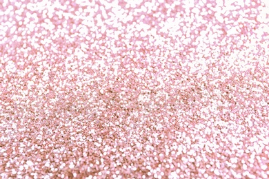 Photo of Texture of rose glitter fabric as background