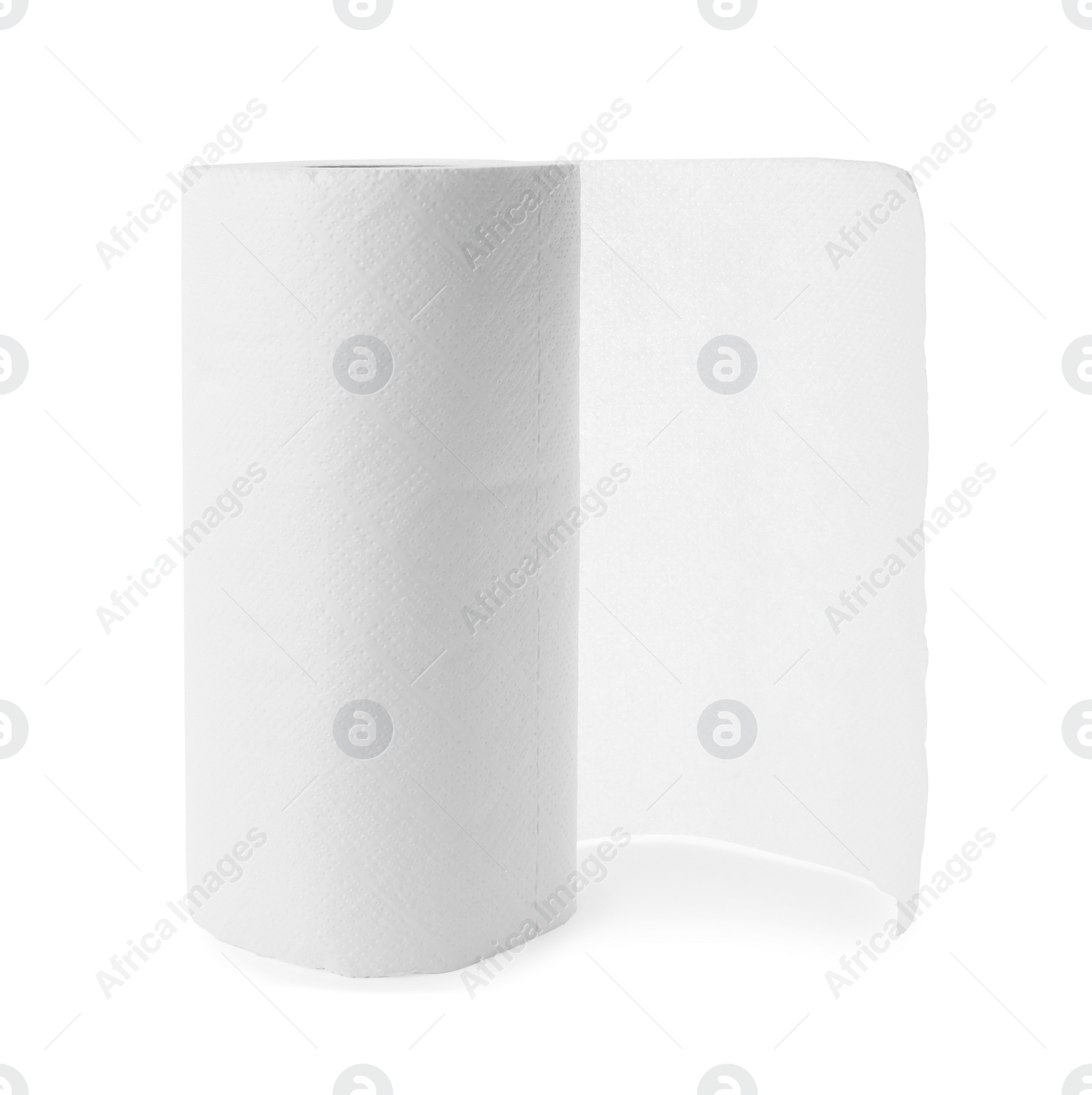 Photo of One roll of paper towels isolated on white