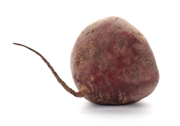 Organic beet on white background. Taproot vegetable