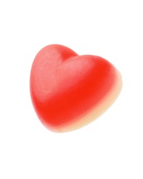 Photo of Jelly candy in shape of heart isolated on white