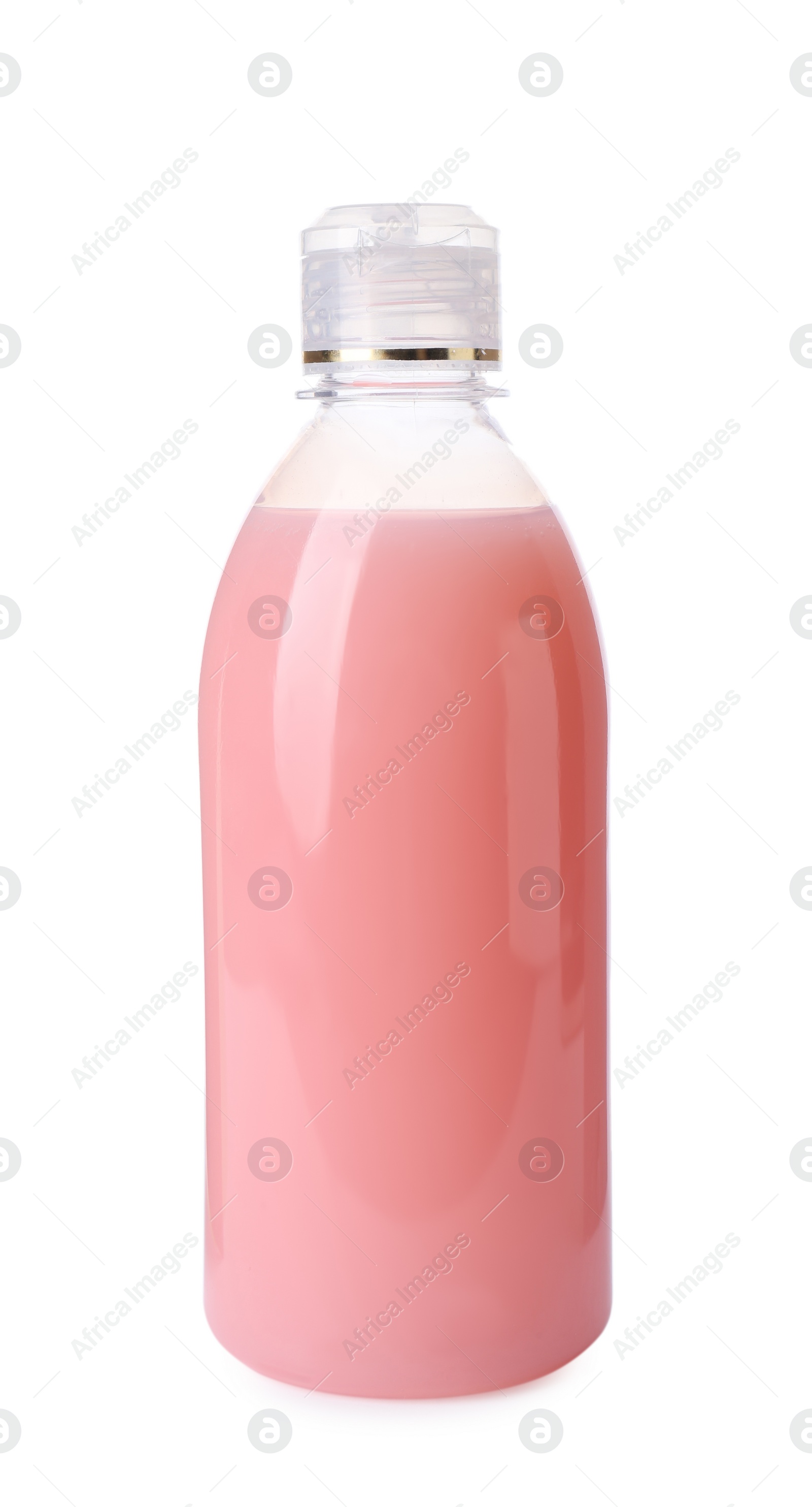 Photo of Bottle of detergent isolated on white. Cleaning supply