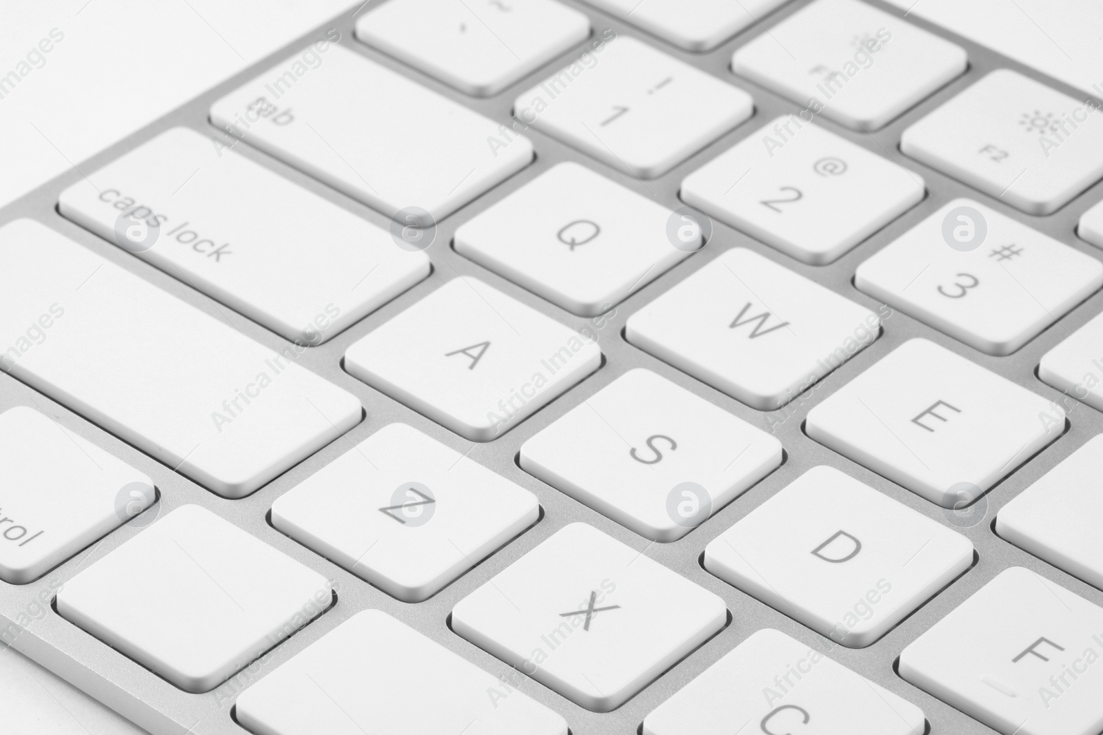 Photo of Closeup view of buttons on modern computer keyboard