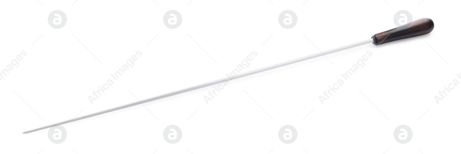 Photo of Conductor's baton isolated on white. Musical equipment