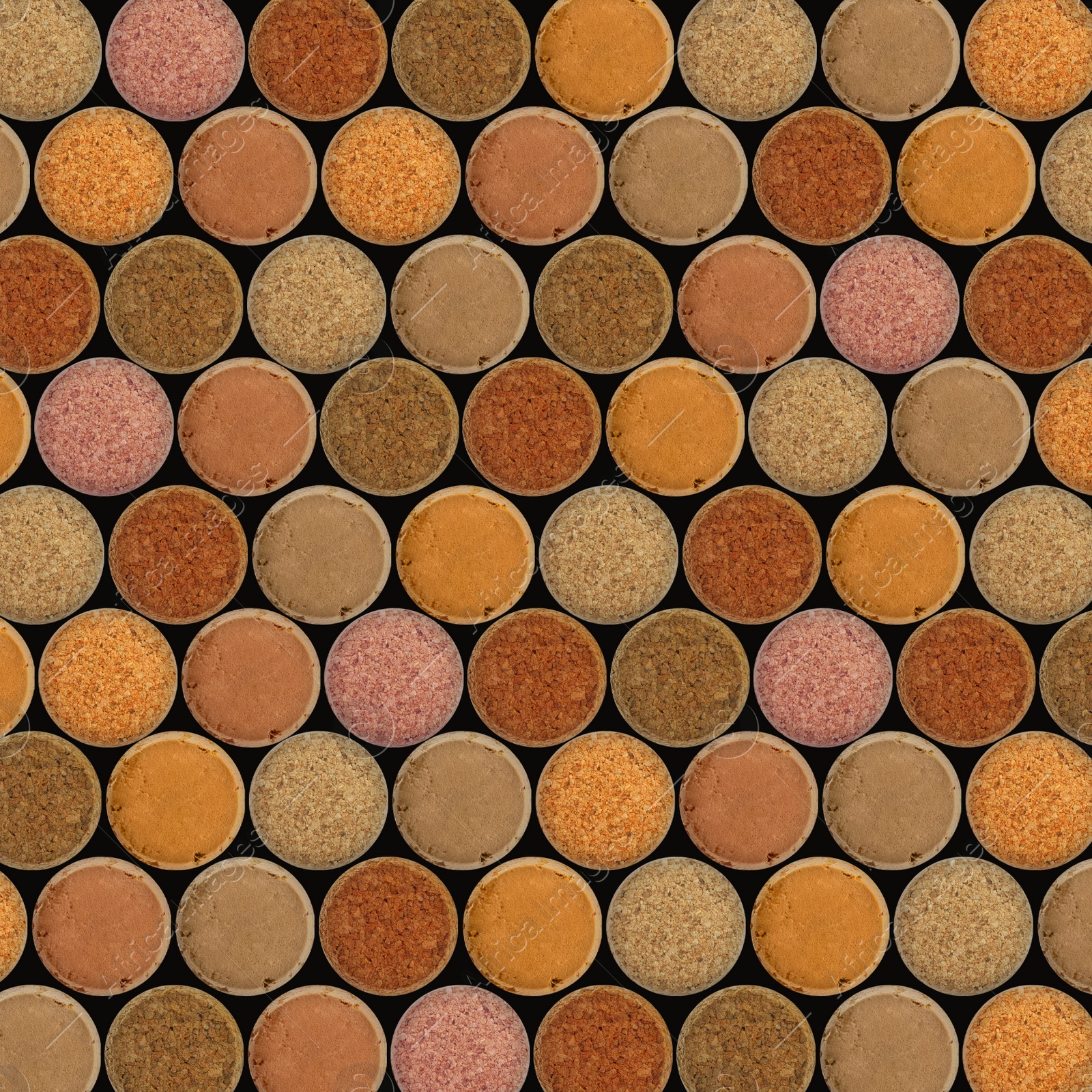 Image of Collection of different wine corks, flat lay