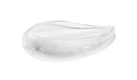 Sample of clear cosmetic gel isolated on white