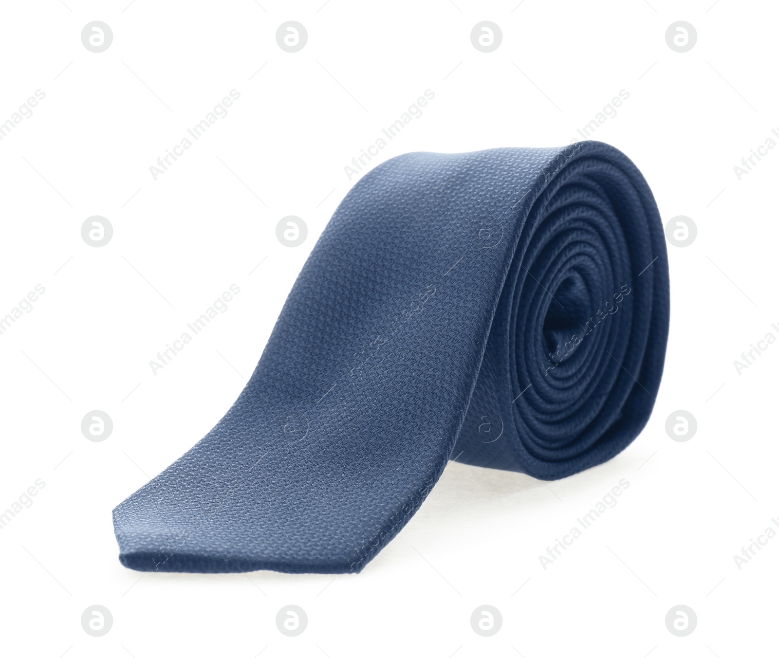 Photo of Stylish necktie isolated on white. Elegant accessory