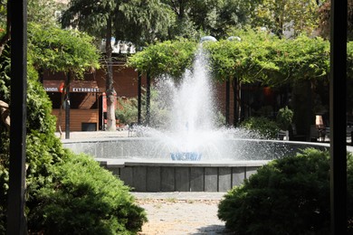 Photo of Kutaisi, Georgia - September 2, 2022: Beautiful view of fountain in city