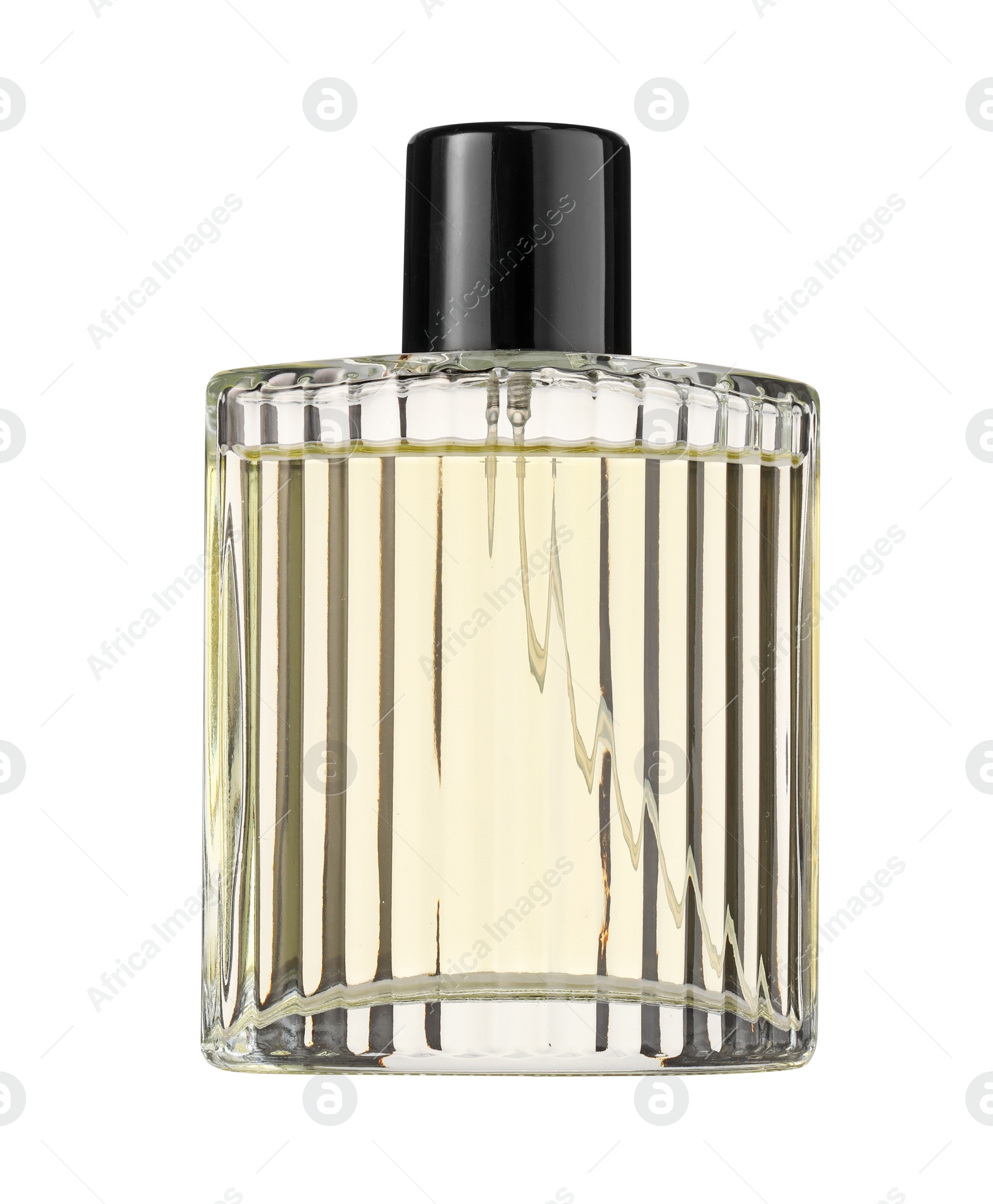 Photo of Luxury perfume in bottle isolated on white