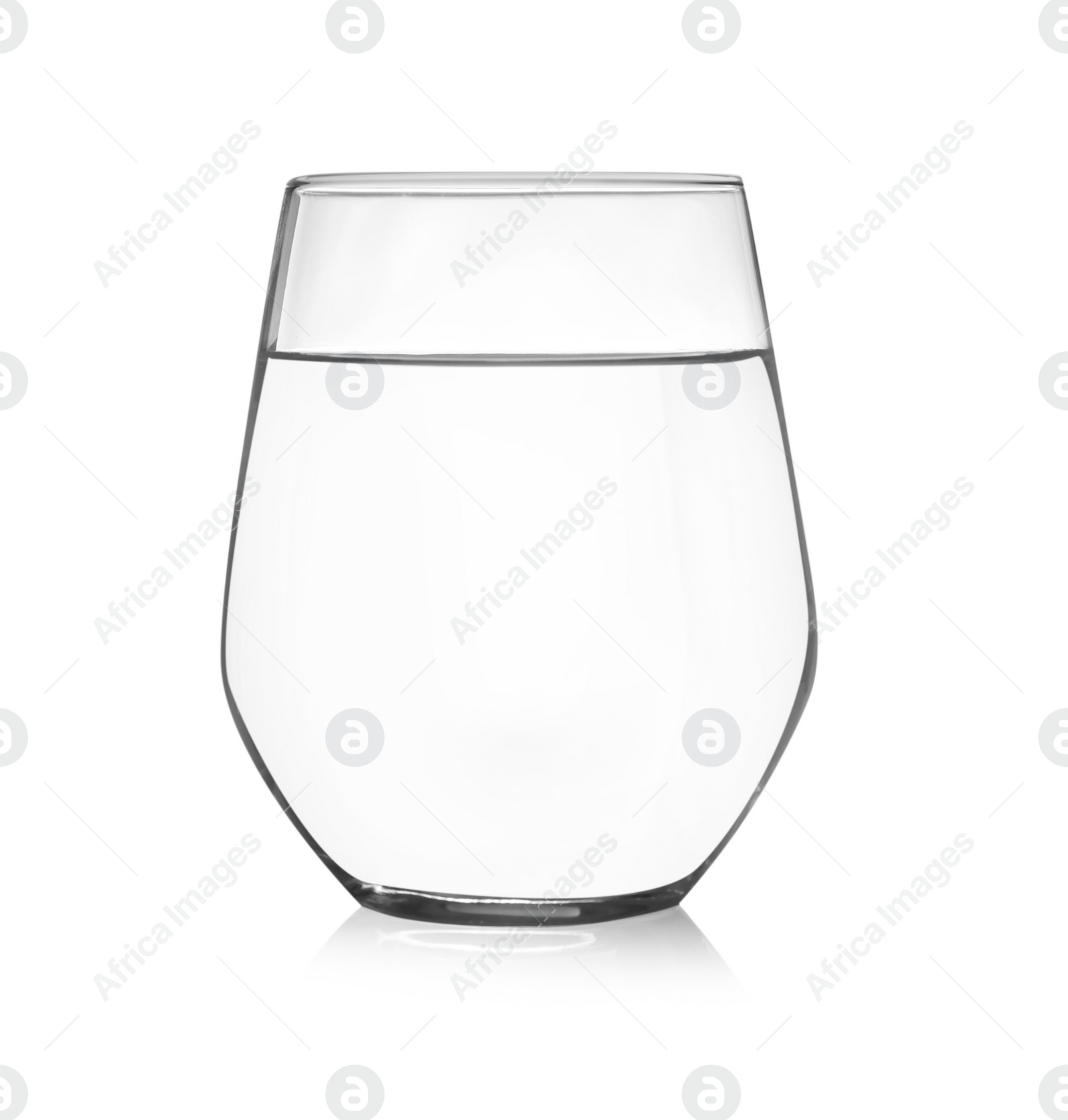 Photo of Glass of clean water isolated on white