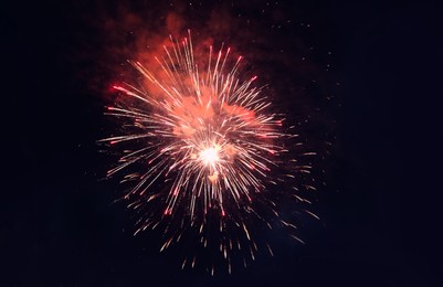 Photo of Beautiful bright firework lighting up night sky